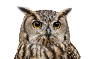 Closeup owl portrait