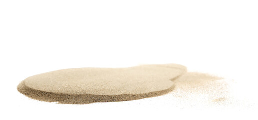 Sand isolated on white background, clipping path	