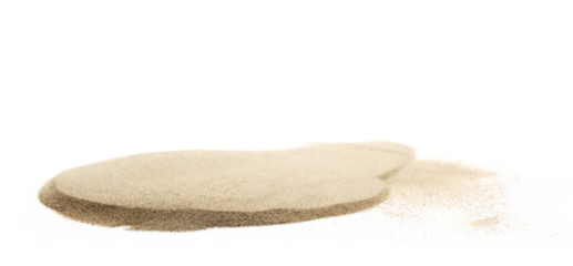 Sand isolated on white background, clipping path	