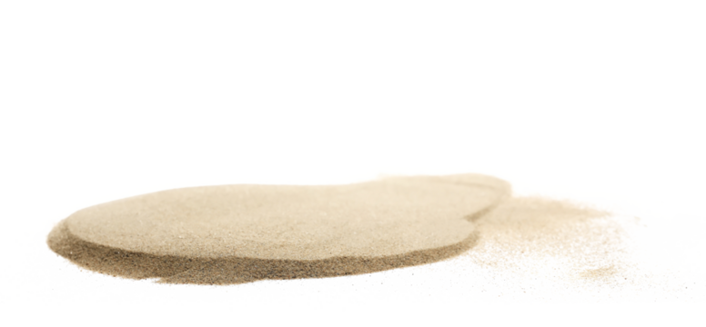 Sand isolated on white background, clipping path	