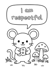 Animal coloring pages with positive affirmations for kids