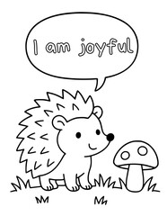 Animal coloring pages with positive affirmations for kids