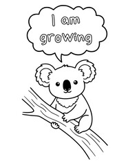 Animal coloring pages with positive affirmations for kids