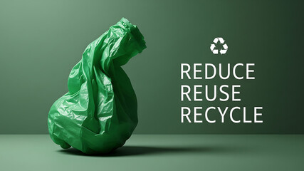 Eco-Friendly Initiative: Reduce Reuse Recycle with Green Plastic Bag for Sustainability