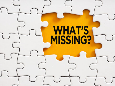White Jigsaw Puzzle Revealing What's Missing on Orange Background - Powered by Adobe