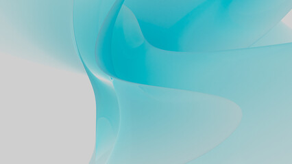 A smooth abstract composition featuring flowing blue spiral shapes twisting gracefully in space. The minimal color palette and soft lighting create a calm, elegant atmosphere. 