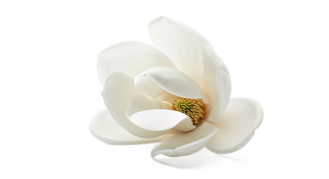 Elegant white magnolia flower