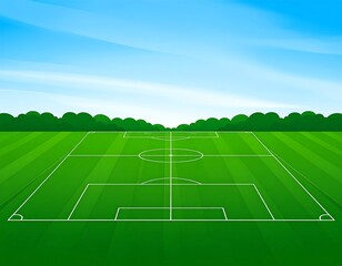 Soccer field on a sunny day