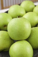 Fresh Green Apples Closeup - Healthy Organic Fruit Display