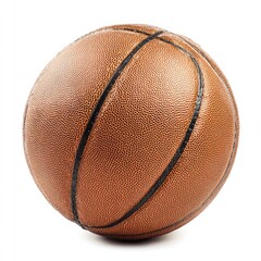 Close-up of a brown basketball