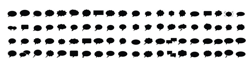 Speech Bubble Icon Set Vector Illustration