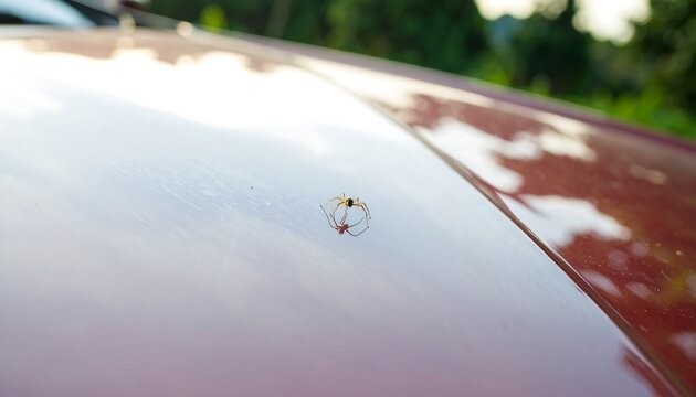 Spider on car hood (2)