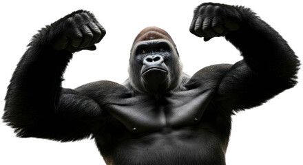 Fototapeta premium Gorilla displaying strength
