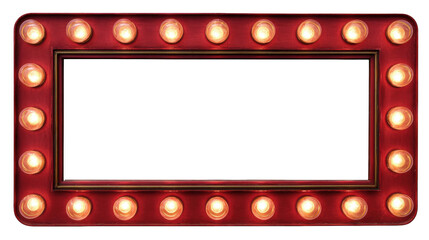 Vintage Style Lighted Frame with Bright Bulbs for Retro Displays