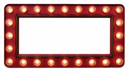 Vintage Style Lighted Frame with Bright Bulbs for Retro Displays