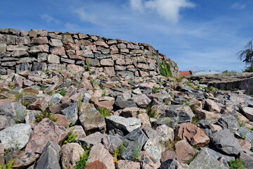 Toit de pierre de l'Église Temppeliaukio, (église du Rocher), Helsinki, Finlande. 

