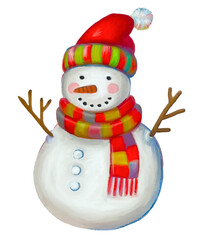 snowman on a white background