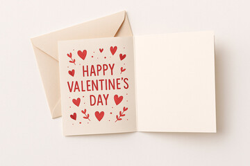 Valentine’s Day Card with Envelope - Romantic Greeting Card for Love