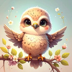Obraz premium Cute bird illustration