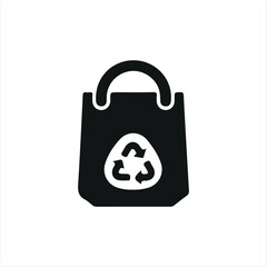 A clean and modern reusable bag icon, designed with a minimal look. Easy to recognize and suitable for apps, websites, packaging, or eco-friendly branding projects