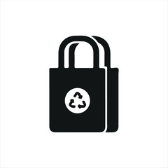 A clean and modern reusable bag icon, designed with a minimal look. Easy to recognize and suitable for apps, websites, packaging, or eco-friendly branding projects