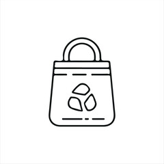 A clean and modern reusable bag icon, designed with a minimal look. Easy to recognize and suitable for apps, websites, packaging, or eco-friendly branding projects