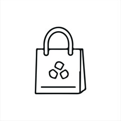 A clean and modern reusable bag icon, designed with a minimal look. Easy to recognize and suitable for apps, websites, packaging, or eco-friendly branding projects
