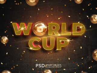 World Cup psd text effect
