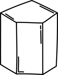 Geometric Hexagonal Prism Doodle