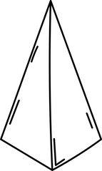 Geometric Pyramid Outline Drawing