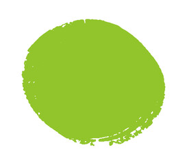 A round green brush stroke with a rough texture. Ideal for eco-friendly branding, sustainability graphics, and organic product labels.