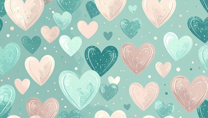 Pastel heart pattern