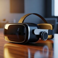 Immersive VR Experience - A Close-Up of Virtual Reality Headset.