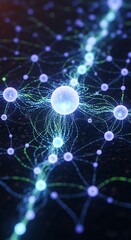 Neural Network Connection - A Vibrant Depiction of Data Flow.