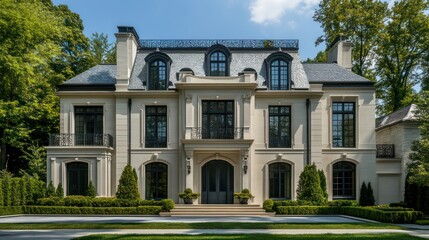 Naklejka premium Elegant privacy-focused design with tall, solid panels and sophisticated details