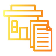 office loan Line Gradient Icon