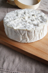 Camembert cheese, a soft and creamy cheese of French origin