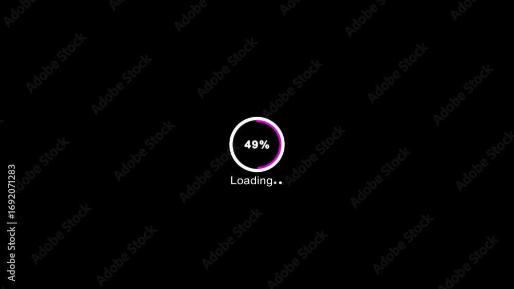 Aufkleber animated of loading circle progress bar 100 percent, technology modern design with 0 to 100% countdo