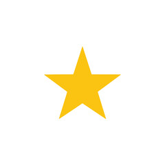 Bright Yellow Five-Pointed Star Icon