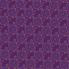 Vintage Purple Indian Bandhani Saree Fabric Art Pattern Background