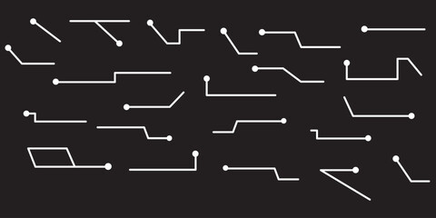 Callouts titles set. Digital callouts . Line callout label set.