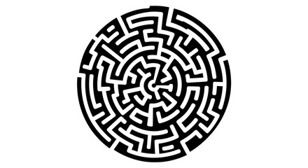 Circular maze design emphasizing challenge and intricacy, ideal for puzzles