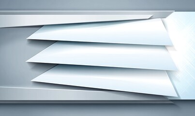 Abstract graphic design with layered, light-blue triangles on a gray background