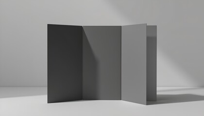 A three dimensional rendering of a minimalist geometric setup