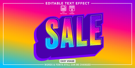 Editable text effect modern sale styles