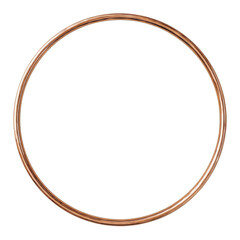Elegant Copper Circle Empty Frame for Design and Decoration Usage