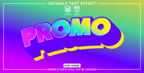 Editable text effect modern promo styles