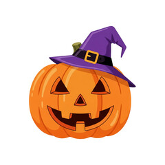 Pumpkin with Purple Hat