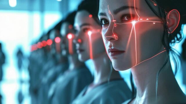 Group of people wearing glow sticks in the dark, perfect for festivals, parties or safety demonstrations