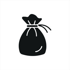 An eco-friendly reusable bag icon with a bold and simple design. Perfect for representing sustainability, zero waste lifestyle, or plastic-free shopping in digital and print media